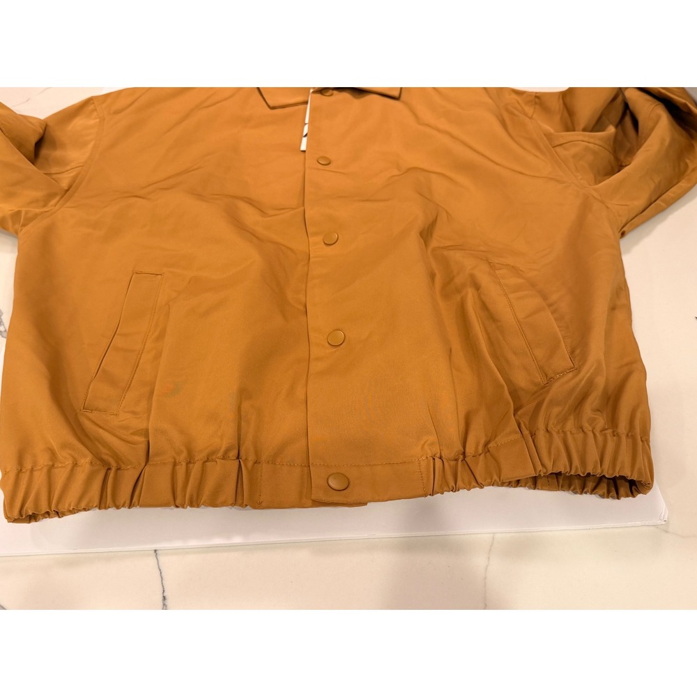 Zara Men Mustard Tan Lightweight Snap Front Bomber Jacket Small New With Tags - Picture 7 of 7